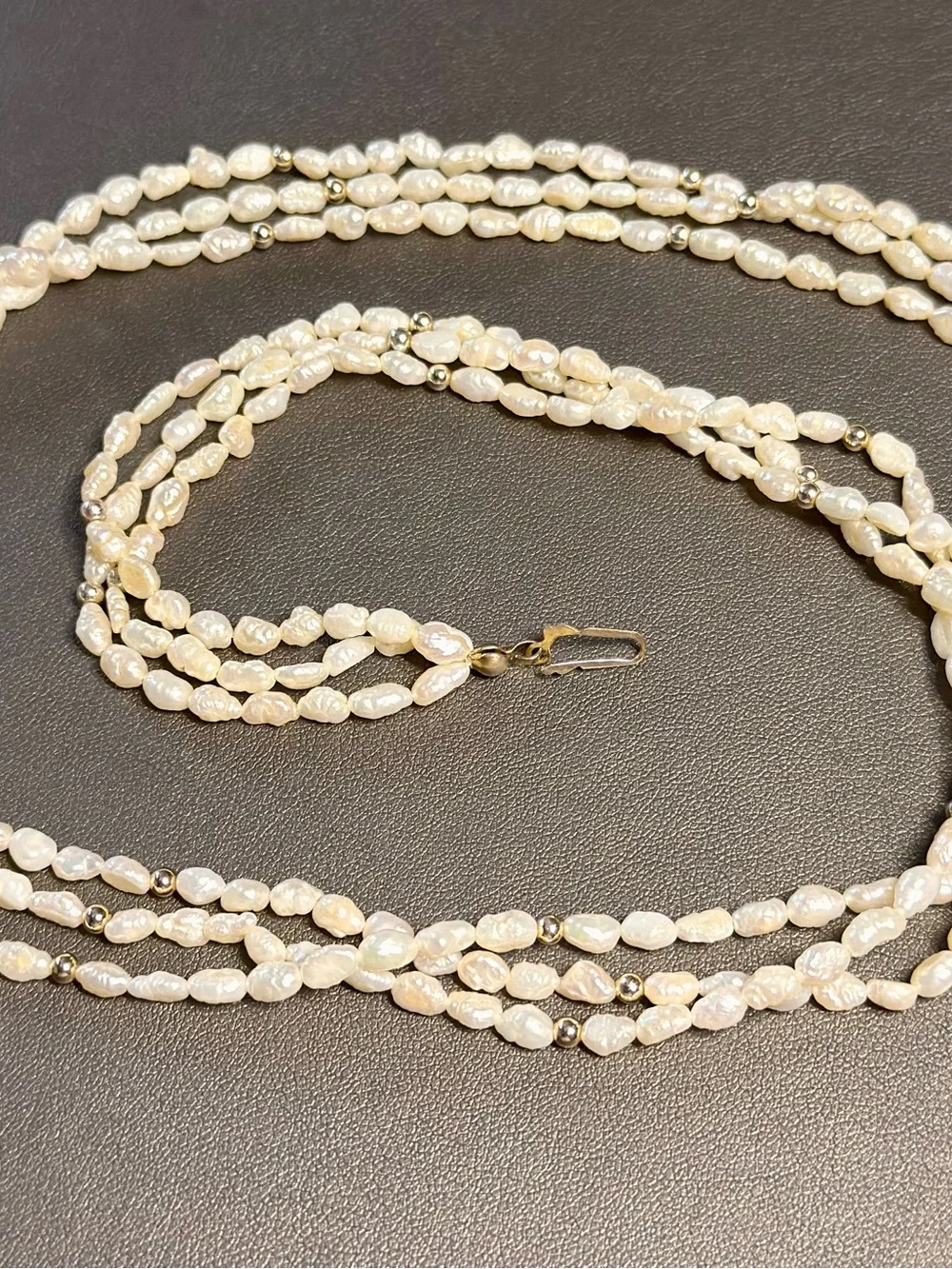 vtg Rice Pearl Necklace - Picture 2 of 6